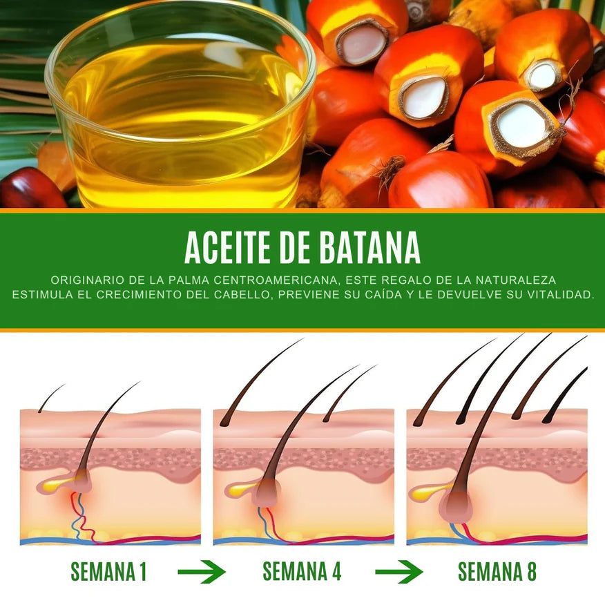 🌿 Aceite de Batana Spray – ¡Crecimiento Capilar Visible, Fuerza y Salud en Cada Aplicación! Compra 1, llévate 2