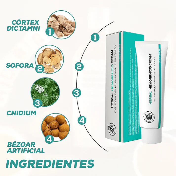2x Crema Herbal para Hemorroides – ¡Tratamiento Natural con Alivio Inmediato!